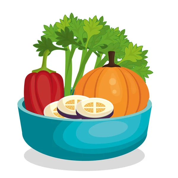 Comida saludable iconos veganos — Vector de stock