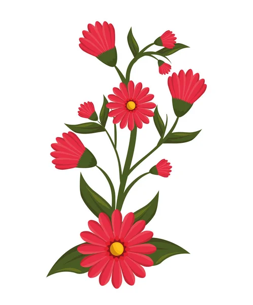 Schattig bloem plant pictogram — Stockvector