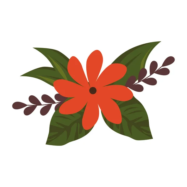 Roztomilý květ rostlin ikona — Stockový vektor