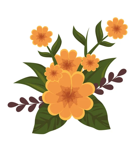 可爱花卉植物图标 — 图库矢量图片