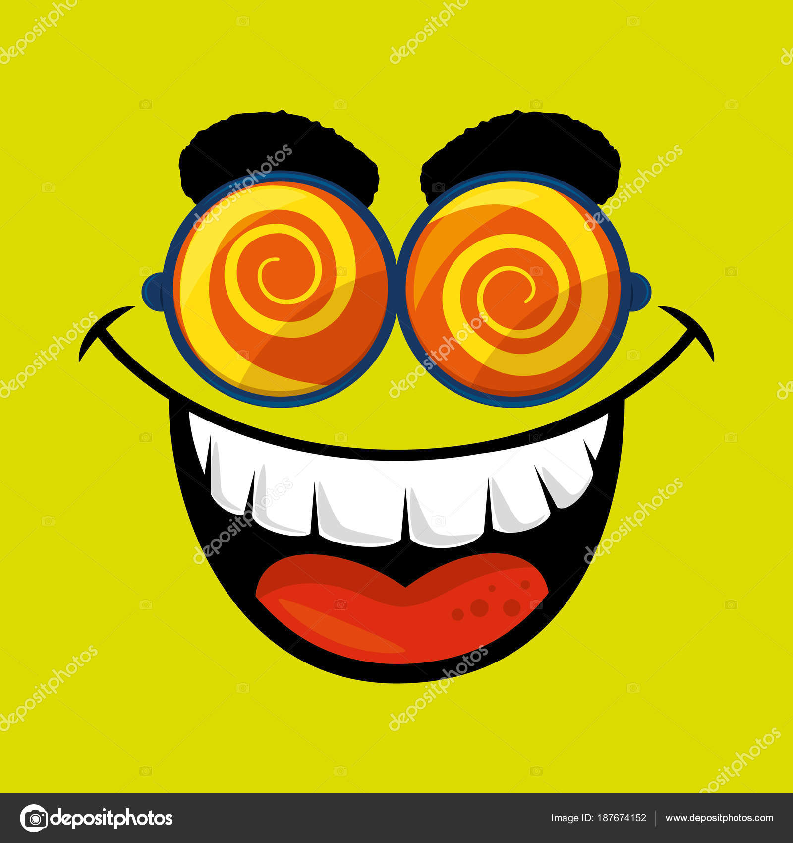 Idiot mask crazy icon Stock Vector by ©yupiramos 187674152, image size:1600x1700