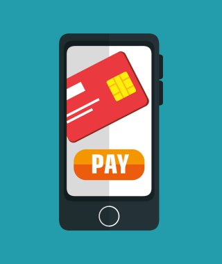 e-ticaret ile smartphone aygıtı izole simgesi