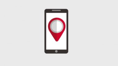 Smartphone işaretçi harita navigasyon seyahat