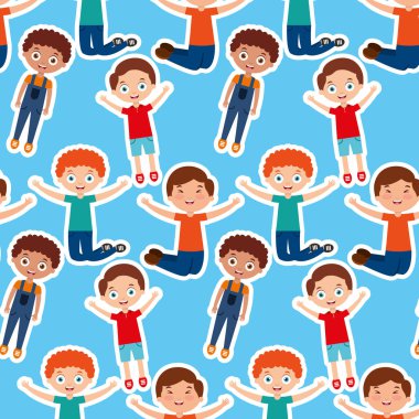 Çizgi film oynayan çocuklar