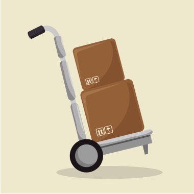 teslim cart kutuları izole simgesiyle