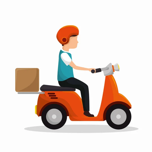 Icono de servicio de entrega de motocicleta — Archivo Imágenes Vectoriales