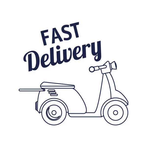 Pictogram voor motorfiets levering service — Stockvector