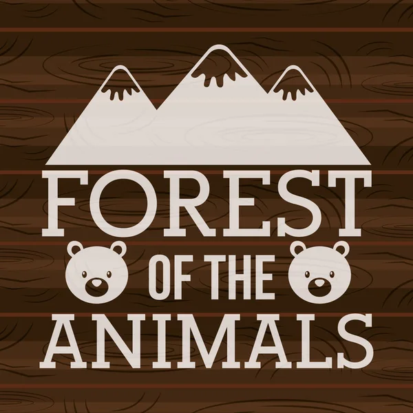 Forêt des animaux — Image vectorielle