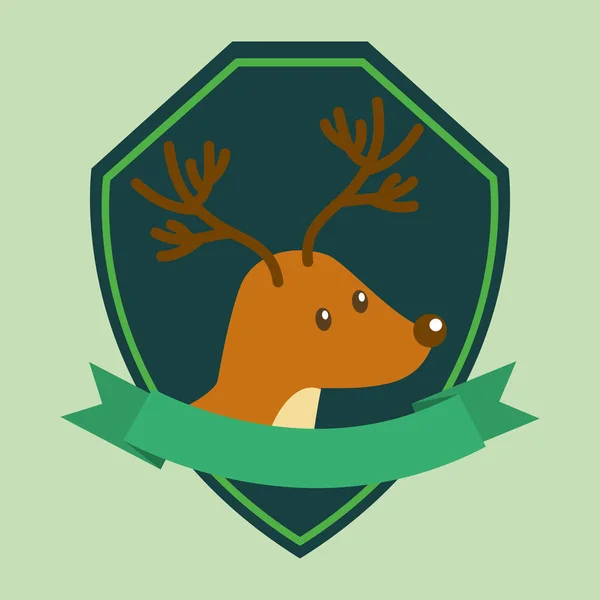 Bosque de los animales — Vector de stock