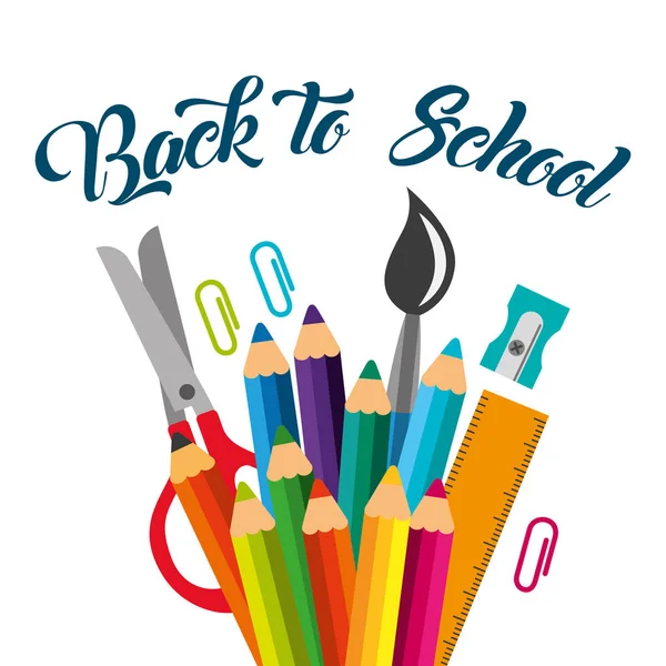 Back to school image — Stock Vector