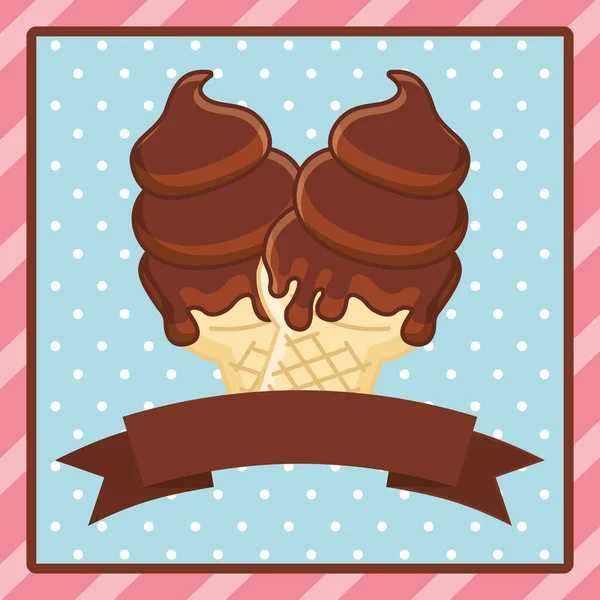 Ice cream image — Stock Vector