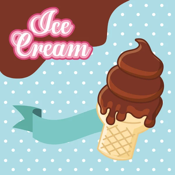 Ice cream image — Stock Vector