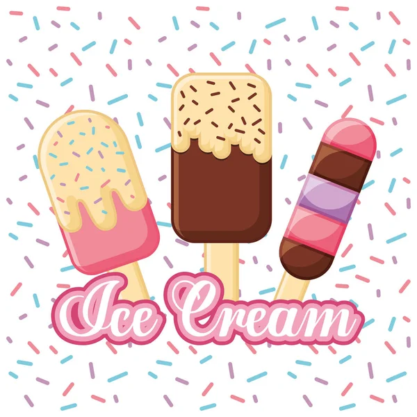 Ice cream image — Stock Vector