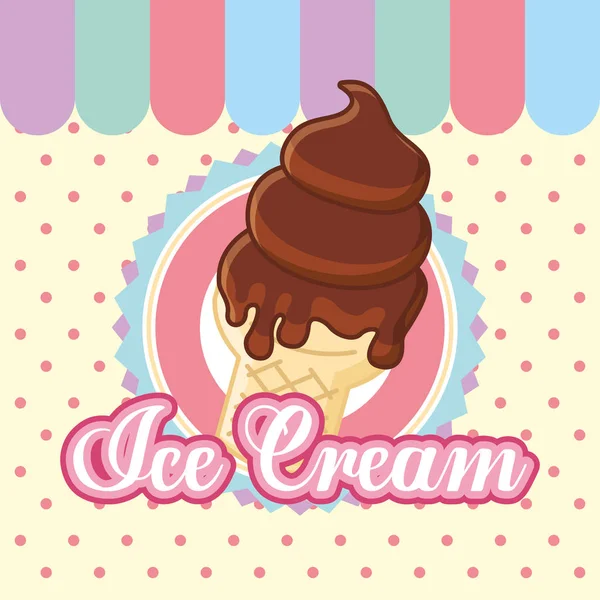 Dondurma lezzetli görüntü — Stok Vektör