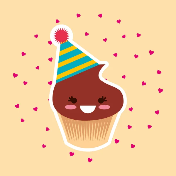 Tarjeta de cumpleaños feliz — Vector de stock