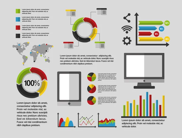 Statistika dat business — Stockový vektor