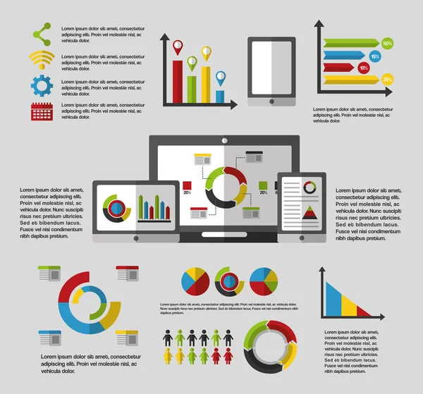 Statistika dat business — Stockový vektor