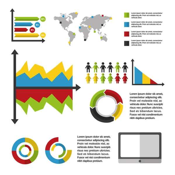 Estadística negocio de datos — Archivo Imágenes Vectoriales