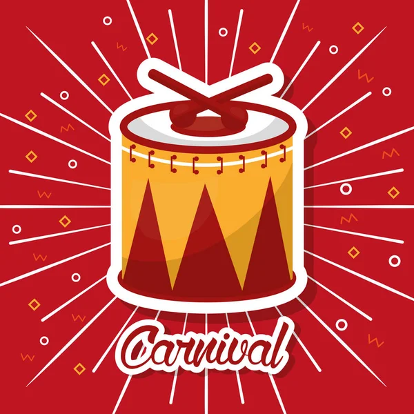 Slavnostní karta karneval — Stockový vektor