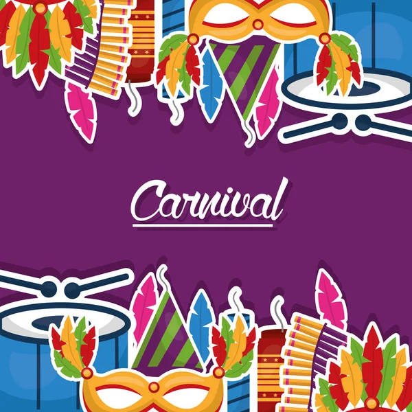 Karnevalskarte — Stockvektor