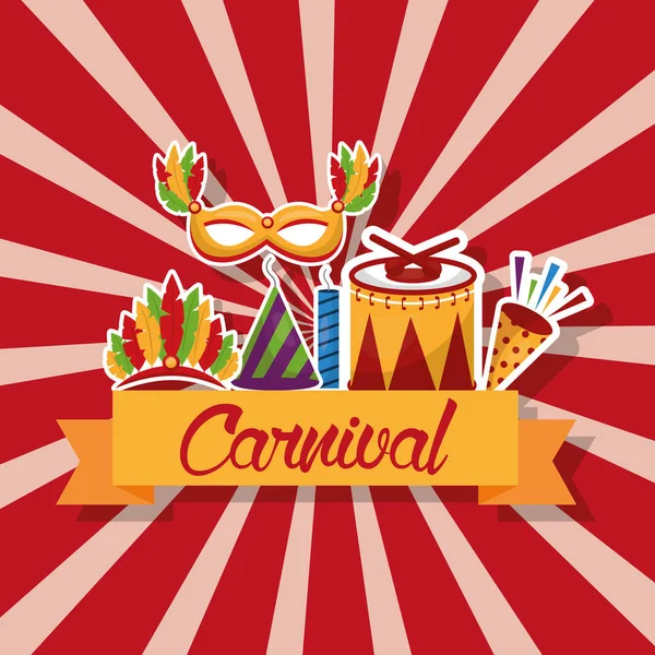 Carnival festive card — Stock Vector