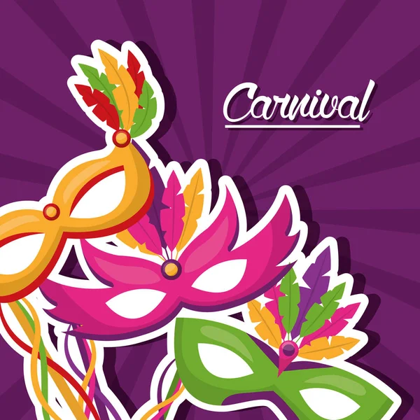 Carnival festive card — Stock Vector