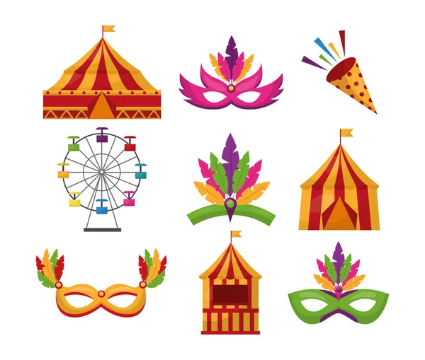 Carnaval eerlijke festival — Stockvector