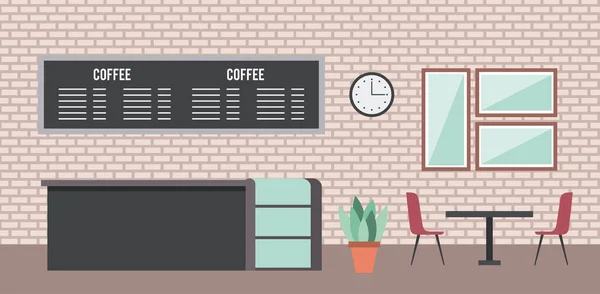 Koffie shop-interieur — Stockvector