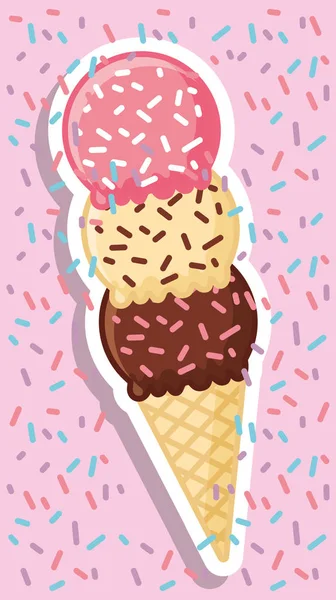 Imagen de helado — Vector de stock