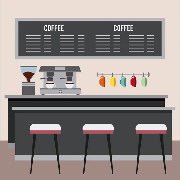 Wnętrze kawiarni — Wektor stockowy
