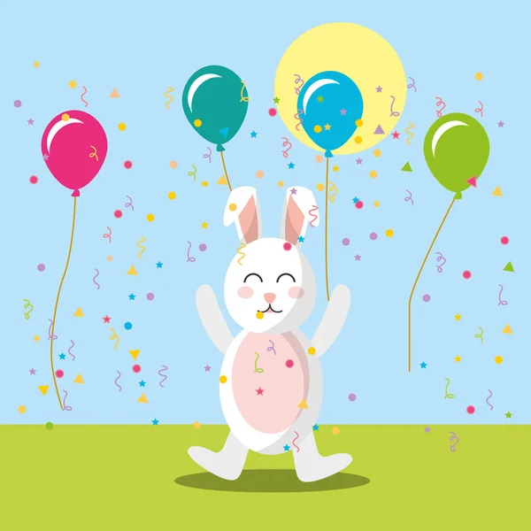 Happy easter rabbit — Stock Vector