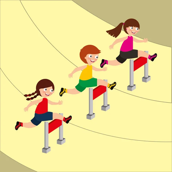 Kids sport activiteit afbeelding — Stockvector