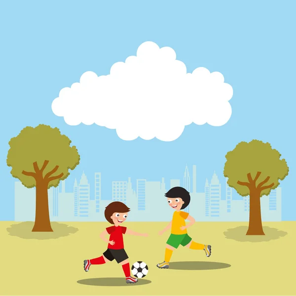 Enfant sport activité image — Image vectorielle