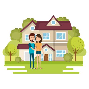 İki sevgili uzağa--dan ev