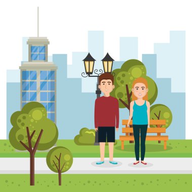 aşık parkta birkaç