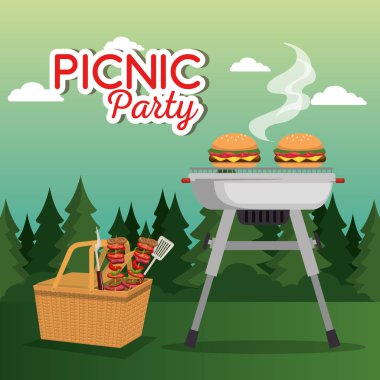 piknik partisi kutlama sahne