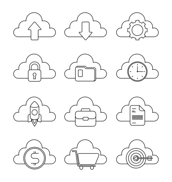 Ícones modelo infográficos — Vetor de Stock