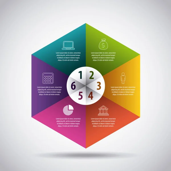 Grafico diagrammi infografici — Vettoriale Stock