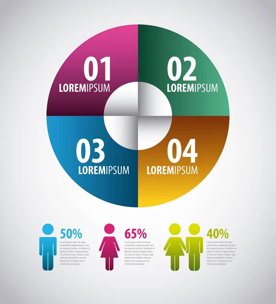 Infografik Statistiken Diagramm — Stockvektor