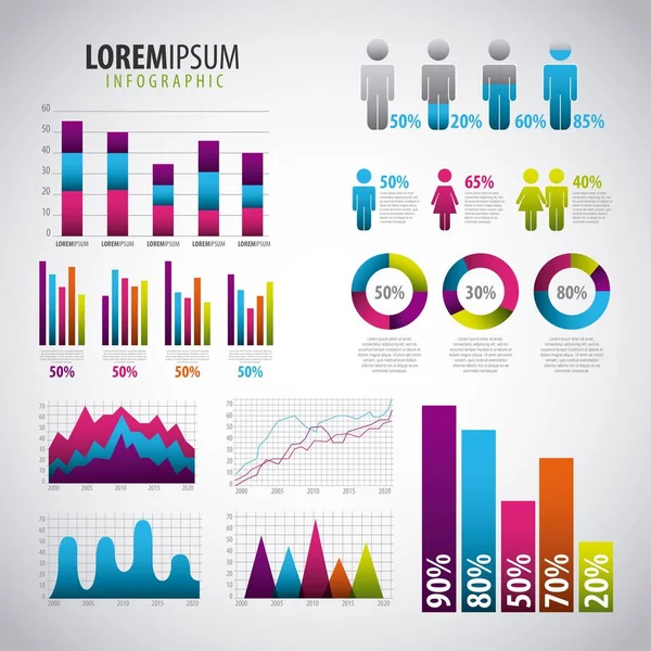 Infographics statistieken diagram — Stockvector