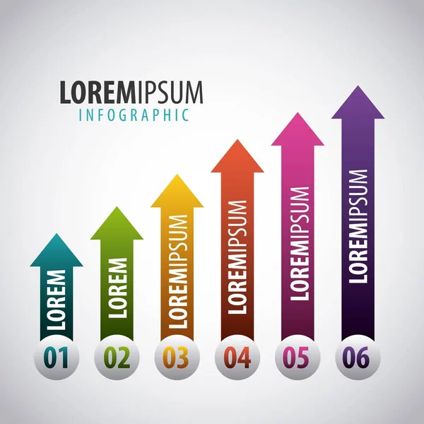 Grafico diagrammi infografici — Vettoriale Stock