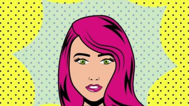 Pop art kadın yüz