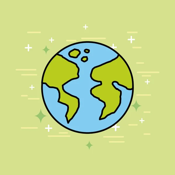 地球世界地球地图 — 图库矢量图片