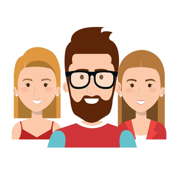 Personnes visages design — Image vectorielle