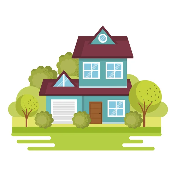 Diseño de casas coloridas — Vector de stock