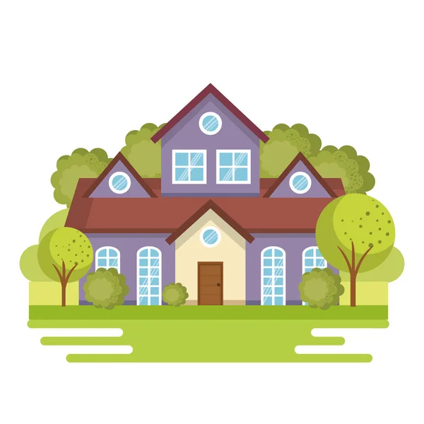 Diseño de casas coloridas — Vector de stock