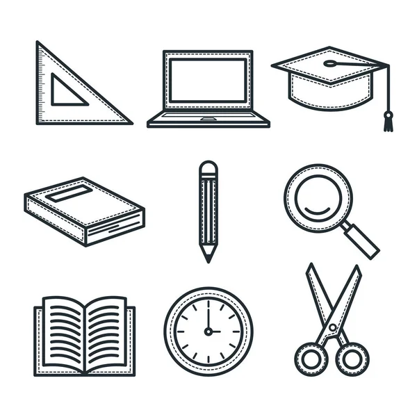 Studying related objects — Stock Vector