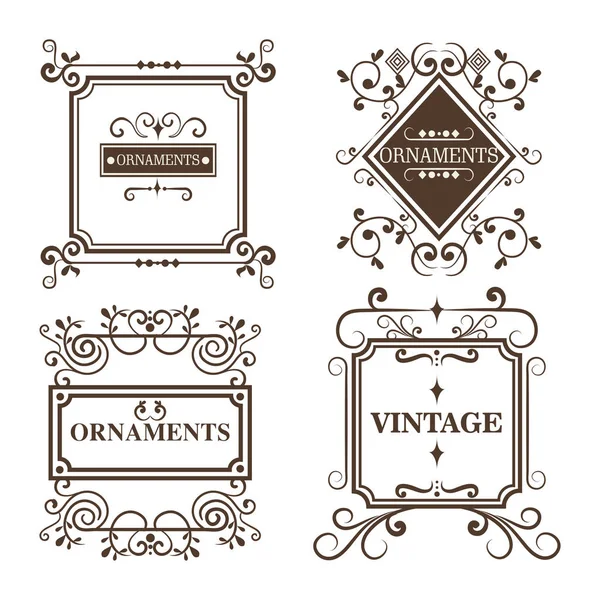 Diseño de marcos ornamentales — Archivo Imágenes Vectoriales