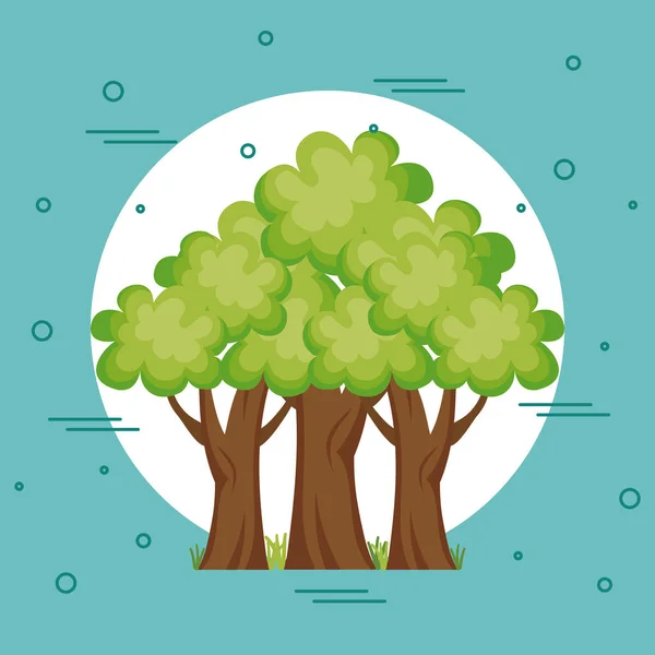 Gestaltung grüner Bäume — Stockvektor