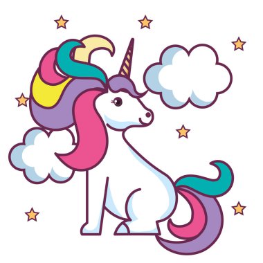 Şirin tek boynuzlu at tasarım